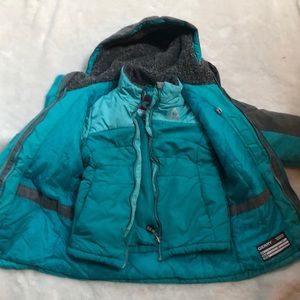 Warm winter jacket with removable one